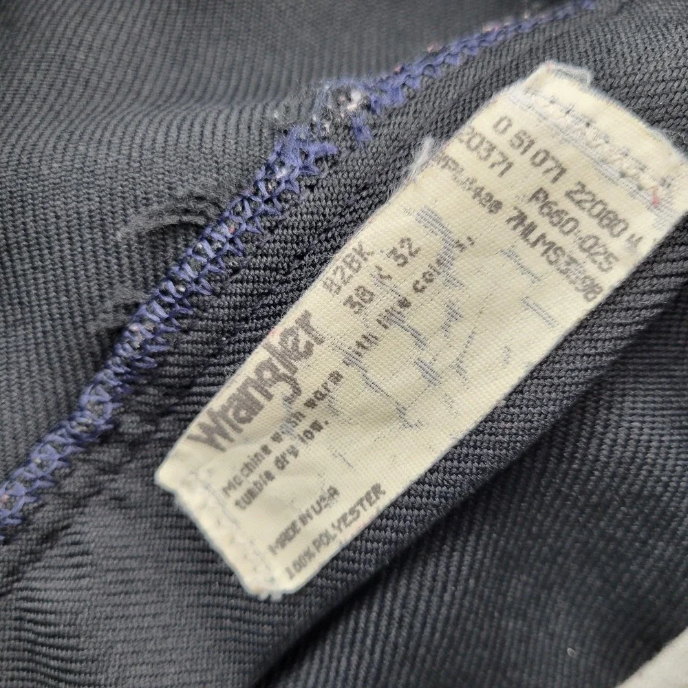 Wrangler Pants Men 38x32 Dress Workwear Straight Trouser USA‎ Made Pocket Flat